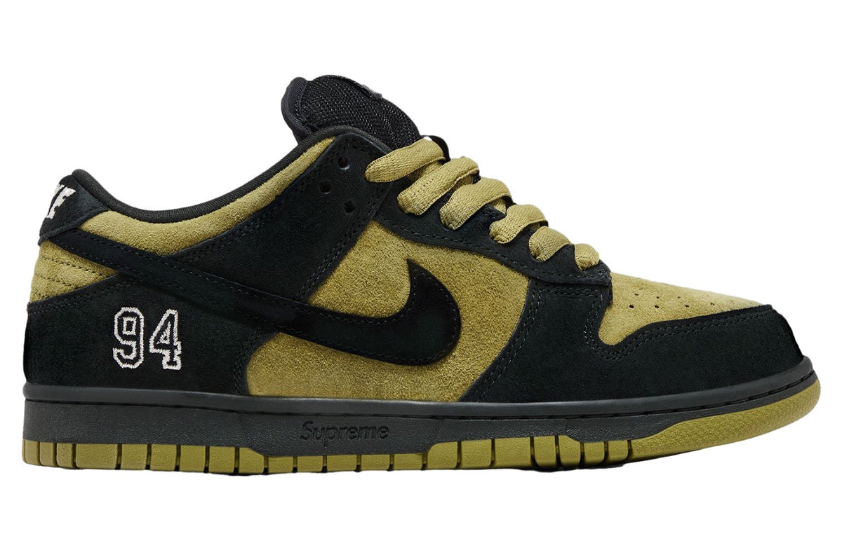 Supreme x Nike SB Dunk Low Camper Green / Black HQ8487-300